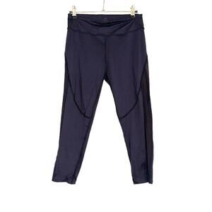 Varley Side Mesh Black Cropped Leggings SMALL